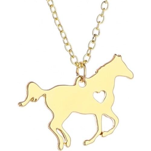 Fashion Cute Horse Animal Necklace Jewelry Necklace Galloping Horse Animal Lovers Christmas Gifts