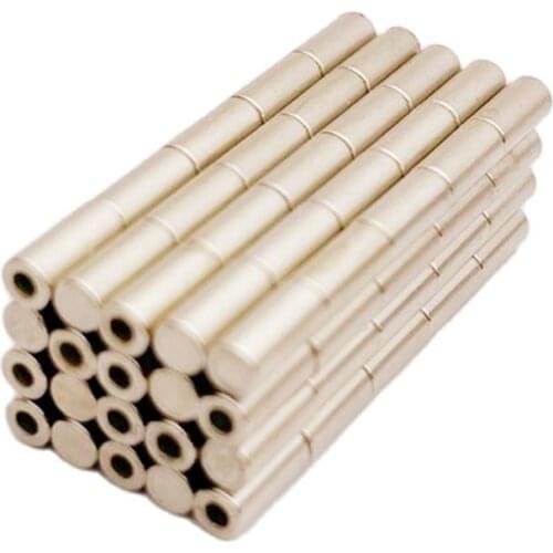 100pcs dia2.5x6mm Mini N35 small Magnet one side with hole(NOT through-hole) Small Rare Earth Neodymium Magnets Permanent magnet