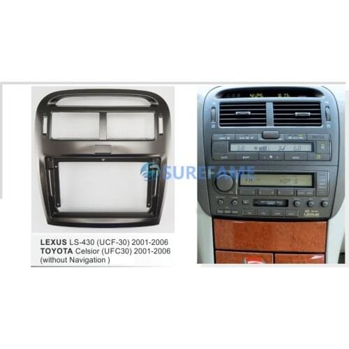 9 inch Car Fascia Radio Panel for LEXUS LS-430 (UCF30) / TOYOTA Celsior (UFC30) 2001-2006 Dash Kit Install Facia Console Bezel