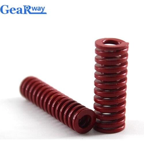 Gearway Red Die Spring Long TM22x60/22x65/22x70/22x95/22x100mm 38% Compression Ratio Spiral Stamping Compression Die Spring
