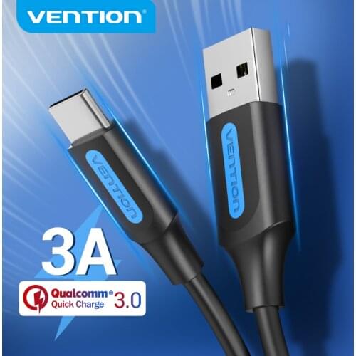 Vention USB Type C Cable 3A Fast Charging Wire For Samsung S10 S9 Xiaomi Redmi Huawei Mobile Phone USB C Cable Charger Date Cord
