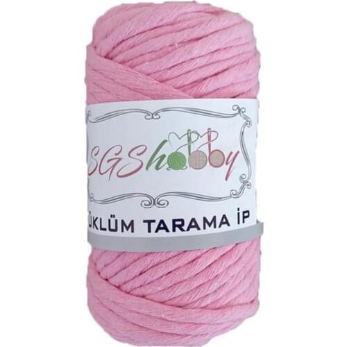 Twisted Cotton Macrame (Macrame) Scanning Floss Pink 250 Gram 100% Cotton 4mm Cord Colorful Braided Solid Core Cord For DIY Mac