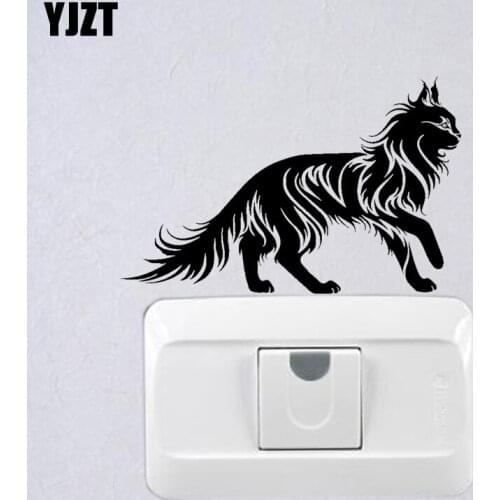 YJZT Personality Animal Wall Decal Vinyl Switch Sticker Home Room Decor Creative Cartoon 17SS0454