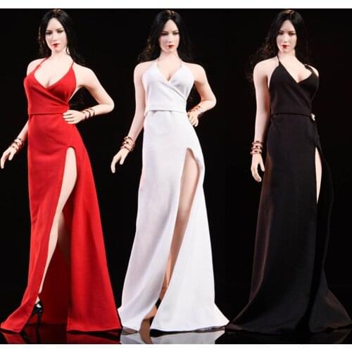 In stock WOOM TOYS C1901 1/6 Scale Sexy Female Clothes Ada Wong Dress set Model Red Carpet Evening Dress for 12'' Body