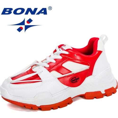 BONA 2020 New Designers Trendy Chunky Sneakers Women Walking Shoes Casual Vulcanized Shoes Ladies Platform Basket Femme Footwear