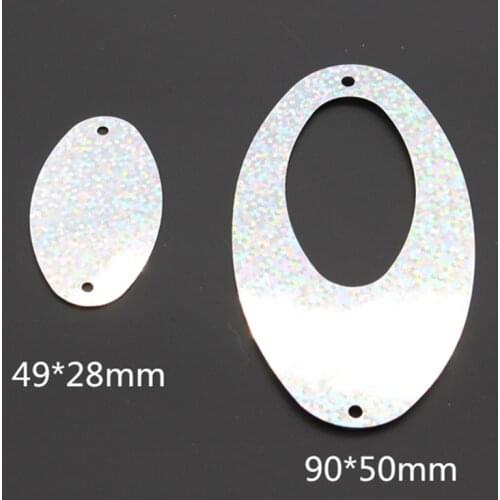 10g/Pack 90*50mm Oval/Egg Shape Assorts Flat Sequins PVC Paillettes DIY Sewing Wedding Craft Garment Lentejuelas Accessory