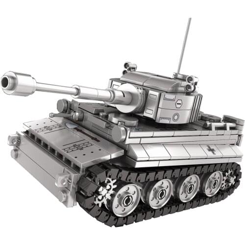 2021 World War 2 WW2 Army Military Soldier City Police SWAT Tiger Heavy Tank Model Building Blocks Bricks Kids Toys