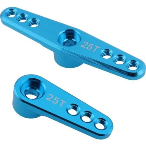 25T Aluminum RC Servo Arm Horn for Futaba Savox Xcore HL HSP HD Power RC Tools,Blue
