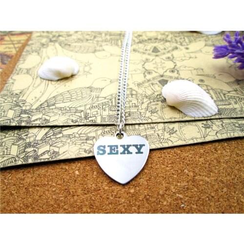 3pcs/lot Fashion stainless steel necklace "sexy" Charms necklace Jewelry Gift more style for choosing