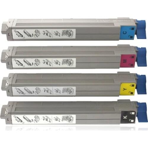 4Pcs Toner Cartridge Compatible for OKI C9600 C9800 C9650 C9850 9650 9850 9600 9800 BK C Y M Color Printer Cartridge