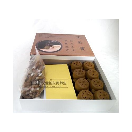 5/8pcs Moxibustion massage cans with 1000 pcs moxa stickers home use body acupuncture moxibustion massage tool