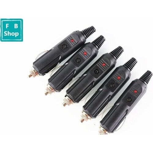 5pcs 12V Car Cigarette Lighter Socket Plug Connector Conversion Outlet With Fuse 100% brand new and high quality