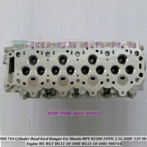 908 744 908744 WL WLT Engine Cylinder Head For Ford Ranger For Mazda MPV B2500 2499C 2.5L SOHC 12V 98- WL11-10-100E WL51-10-100C
