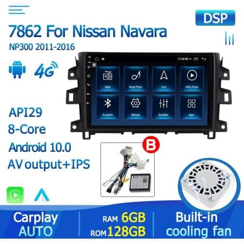 Android 10.0 Smart Car Radio Video Player For Nissan Navara NP300 2011-2016 Auto Multimedia GPS Stereo Carplay 6G 128G No DVD