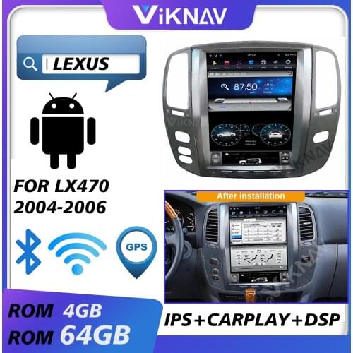 Car gps navigation multimedia player for lexus lx470 2004 2005 2006 android radio car audio head unit autoradio hd touch screen