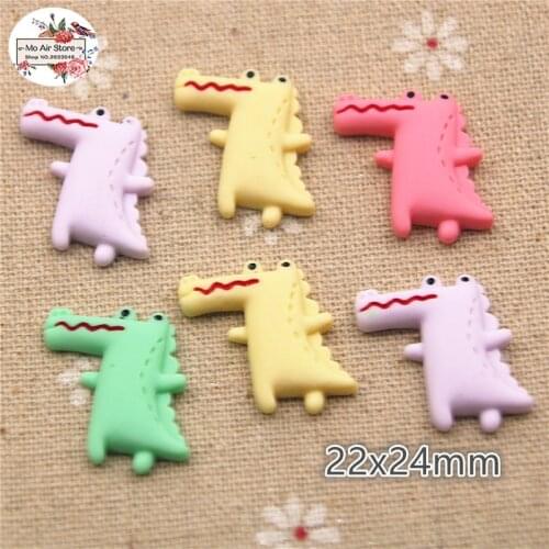 10pcs cute mix color Resin crocodile Flatback Resin Cabochon Scrapbook DIY Hair Bow, Phone Deco
