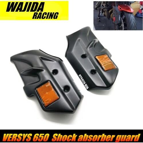 Free shipping Motorcycle Accessories shock absorber ABS cover Fit For Kawasaki VERSYS 650 KLE Front shockproof decorative cover