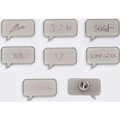 KPOP BOYS JUNGKOOK V JIMIN JIN RM SUGA J-HOPE RM Brooch Badge Badge Badge Listed Concert New Peripheral Wholesale