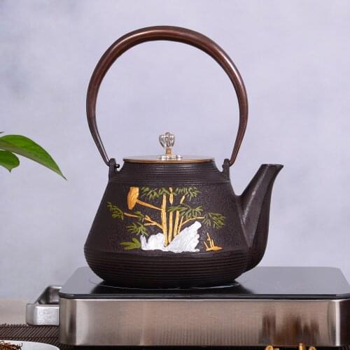 Teapot, iron teapot, hot water teapot, teapot 1200 ml water, kung fu tea set