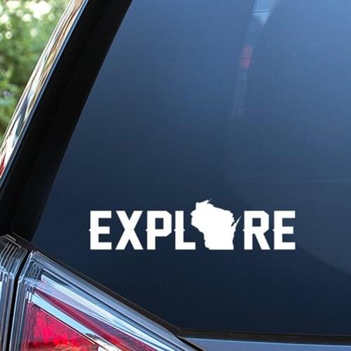 Black/Sliver Explore Oregon Sticker For Car Window Vehicle Decal Windshield Laptop Waterproof And Removable S304