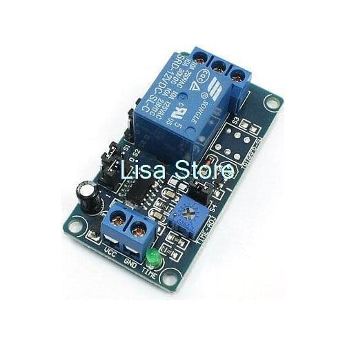 DC12V Coil 1 Channel On Time Delay PCB Board Relay Module