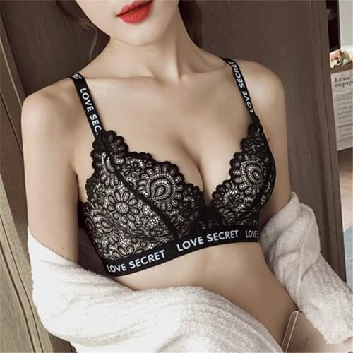 DERUILADY Sexy Lace Push Up Bras for Women Lingerie Wire Free Underwear Seamless bra Breathable Bralette soutien gorge femme