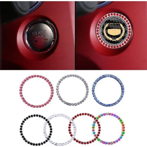 For Geely Logo Emgrand EC7 EC8 X7 7 GE GT EV8 EX7 Vision CK GE MK Bl King Kong Gx7 Car Ignition Device Cover Stickers Decoration