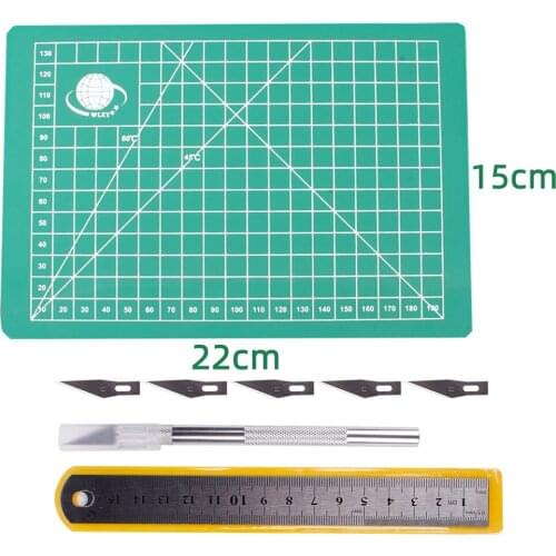 A5 Double-Sided PVC Cutting Mat Hole Punch Leather Tool Self-Healing Cutting Pad Engraving Knife Mat DIY Work A5