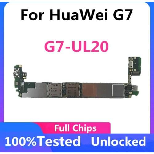 G7-UL20 For HuaWei G7 Motherboard Factory Unlocked Logic Board with Full Chips Android System Original Mainboard