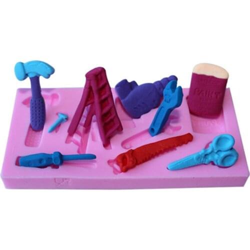 Hardware Ladder Silicone Cake Mold Fondant Decorating Tools Soap Bar Mold Chocolate Baking Tool DIY Kitchen Cookware