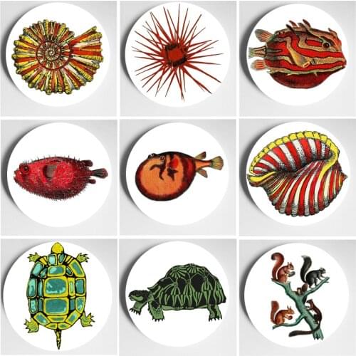 Wall Plate Handbuild Art Plate Round-Dish Elegant Handicrafts Exquisite Ornaments Home Bar Studio Decorative Background