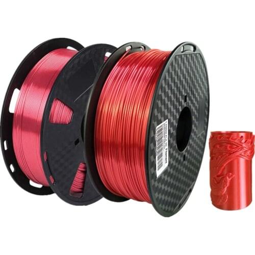 Red Silk PLA 1.75mm 3D Printer Filament 250g 500g 1Kg Filament Silky Shine 3D Pen Printing Materials Shiny Smooth Filament