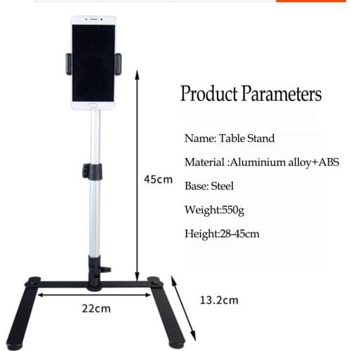 New mobile phone stand photography adjustable desktop stand set tripod top mini monopod + mobile phone stand charging light