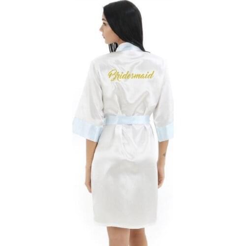 NEW Bridesmaid wedding Short Robe Bath Gown New Womens Kimono Yukata Nightgown Lady Sleepshirts pajama Nightdress S-XXL #4164