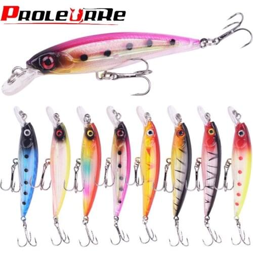 1Pcs 9cm 7.5g Multi Colors Floating Minnow Fishing Lure Bionic Wobblers Artificial Plastic Hard Bait Bass Carp Fishing Tackle