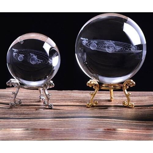 Present Decoration Crafts Base Astronomy Micro Carving Technology Micromodel Solar System Simulation Model Crystal Ball NEW