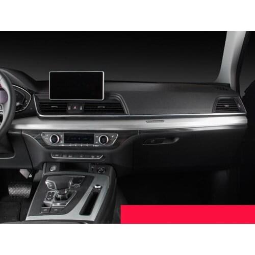 Fit For Audi q5l modified central control panel decorative light bar 18 new q5l stainless steel car interior upgrade accessories