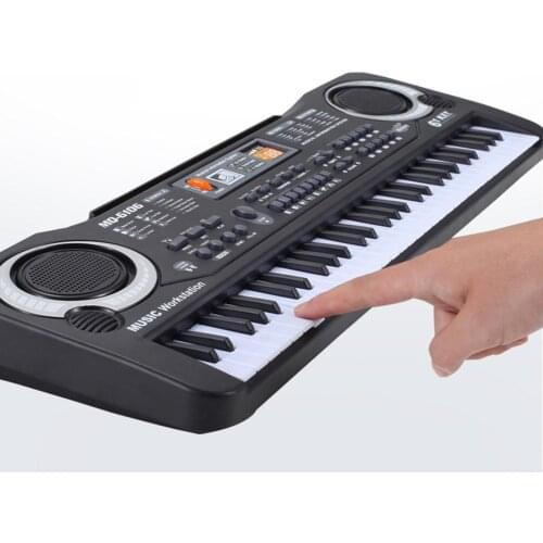 61 Keys Portable Electronic Organ Digital Piano Keyboard Piano for Kids Toys with Microphone Stave Cord Develop Childs Talents