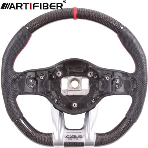Real Carbon Fiber Steering Wheel for Mercedes Benz C43 SLC43 GLC43 GT E53 CLS53 GT53 GLE53