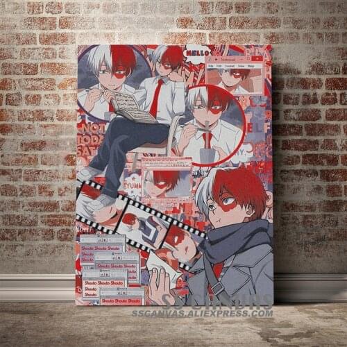 Shoto Todoroki BNHA Anime Canvas Painting Decor Wall Art Pictures Bedroom Study Home Living Room Decoration Prints Poster