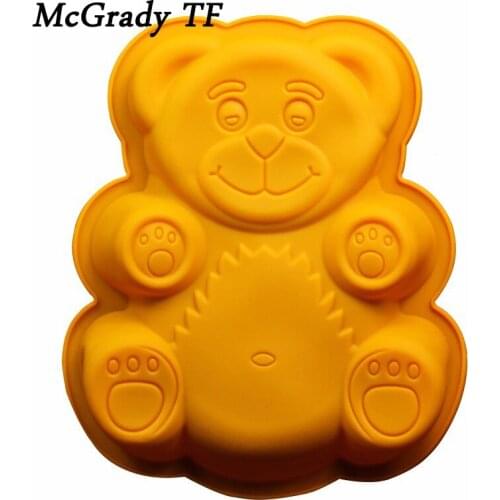 Bear Silicone Mold Cake Tools For Mousses Ice Cream Maker Fondant Moule Tray Pan Bakeware Accessories Baking Tool 3D Cake Mold