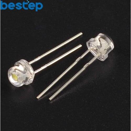 200PCS Straw Hat White 5mm Super Bright White Light-emitting Diode DIP LED Straw Hat Astigmia