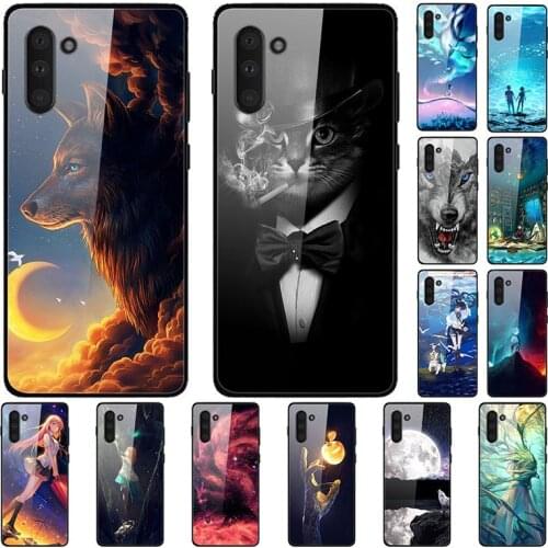 Glass Case For Samsung Galaxy Note 10 Tempered Glass Case Phone Case Phone Shell Series 3