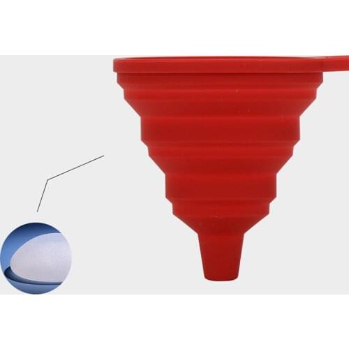 Car Auto Engine Funnel Gasoline Oil Fuel Petrol Liquid Washer Fluid Change Fill Transfer Universal Collapsible Silicone Funnel