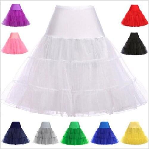 Boneless Petticoat Skirt for Women 63cm Short Pleated Wedding Skirt 50s Petticoat Skirt Rockabilly Crinoline Underskirts