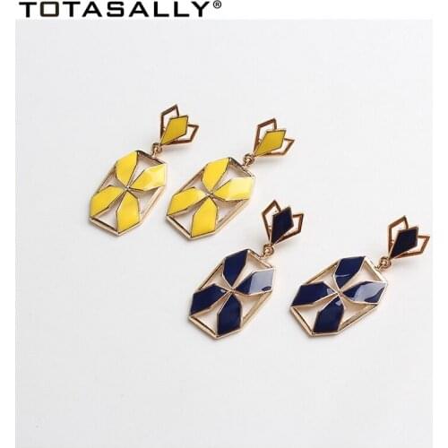 TOTASALLY New Womens Statement Earrings Office Lady Geometric Drop Earrings for Party Multi-color Gifts Accessories Dropship