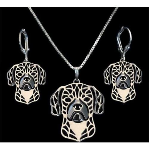 Women Cutout Puggle Jewelry Set Lovers' Metal Dog Jewelry Set