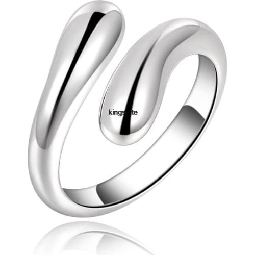 R12 for women ring lady free shipping wholesale jewelry Simple Open silver color ring high quality fashion classic jewelry