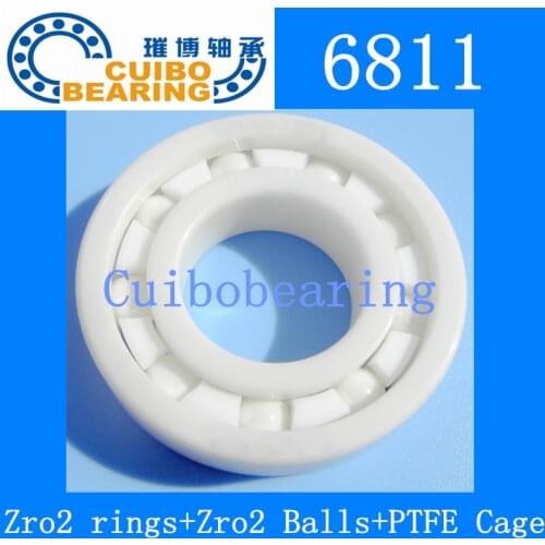 6811 Full Ceramic ZrO2 55x72x9 61811 ZrO2 Ceramic Ball Bearing 6811CE