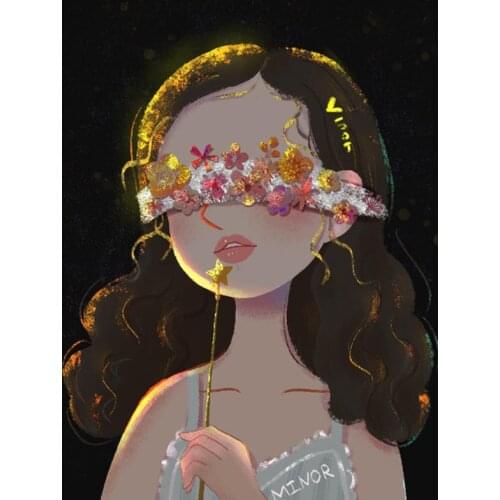 5d Diy Diamond Painting Cartoon Girl Bride Diamond Mosaic Cross Stitch Embroidery Full Round Square Stones Decor Gift